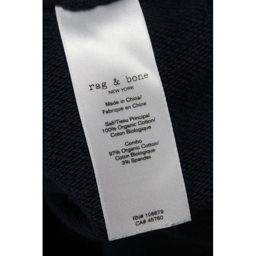 Rag & Bone Womens Pullover Hoodie Black 100% Organic Cotton Size L - Picture 4 of 6